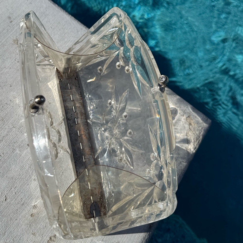 Vintage Clear Lucite Purse/Clutch Handbag - Picture 7 of 16